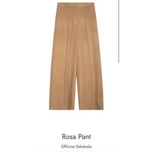 Officine Generale Paris Rosa wide leg wolf high waisted pants size 6